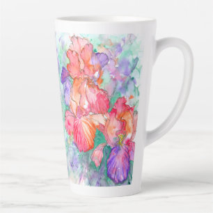 Graceful Blooms – Iris Flowers Mother's Day Poem Latte Mug