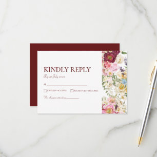 GRACEFUL Blooms Wedding RSVP Card