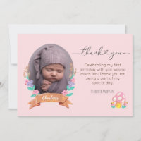 Graceful Blossoms Floral pink photo message