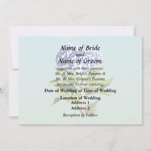 Graceful Blue Hydrangea Invitation