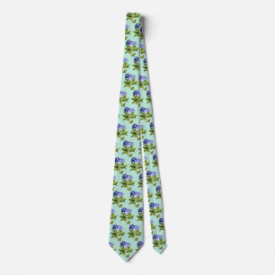 Graceful Blue Hydrangea Tie