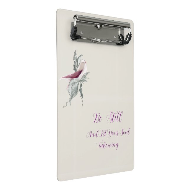 Graceful botanical bird clipboard  (Angled)