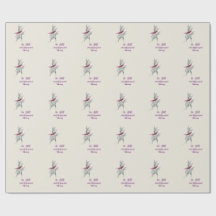Graceful botanical bird wrapping paper