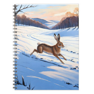 Graceful Bounds of Hare : Full of Winter Joy Notebook