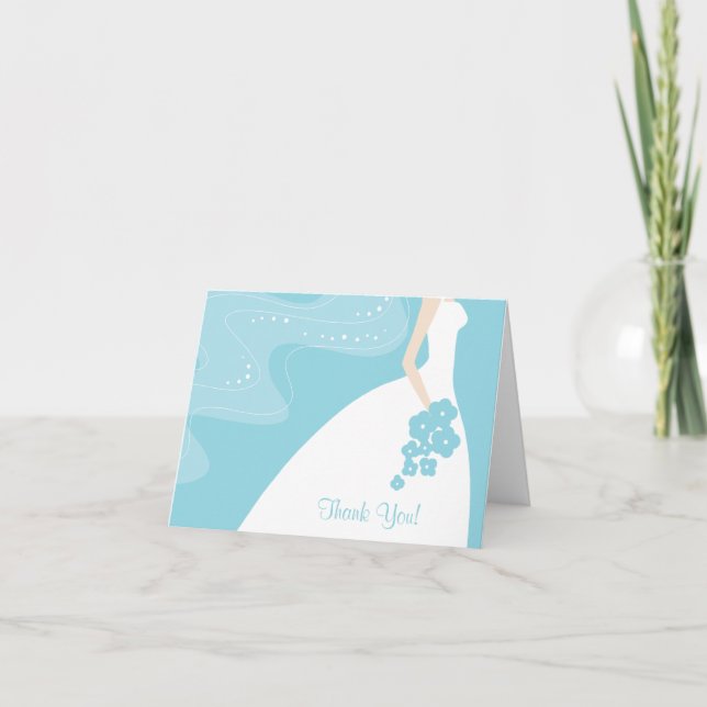 Graceful Bride Thank You Note Card (Front)