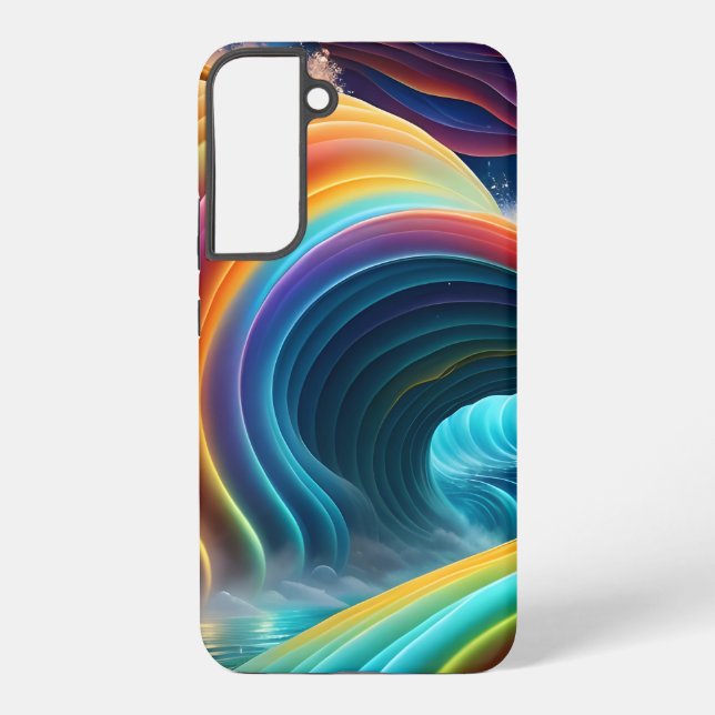 Graceful Bright Rainbow Waterfall Samsung Galaxy S22+ Case (Back)
