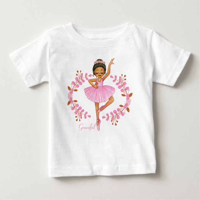 Graceful Brunette Ballerina T-Shirt (Front)
