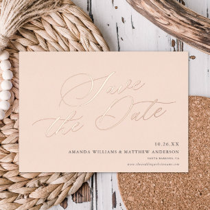 Graceful Calligraphy Non-Photo Save The Date REAL