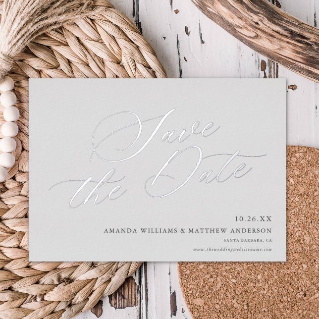 Graceful Calligraphy Non-Photo Save The Date REAL  (Creator Uploaded)