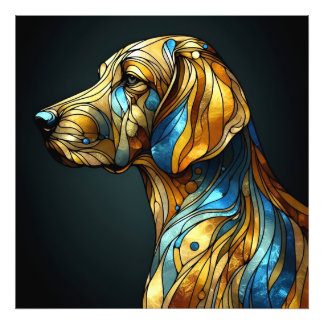 Graceful Canine Elegance - AI Photo Print