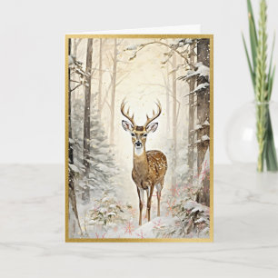 Graceful Christmas Deer Card