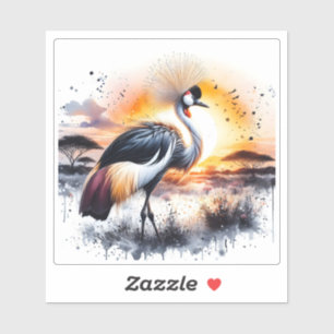 Graceful Crane at Sunset