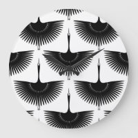 Graceful Crane: Oriental Bird Pattern