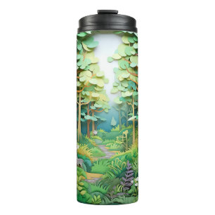 Graceful Deer by the Stream - Nature Thermal Tumbler