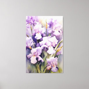 Graceful Elegance of Irises Canvas Print