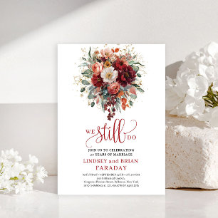 Graceful Fall Burgundy Floral We Still Do Card