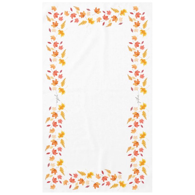 Graceful Fall Leaves tablecloth (Front)