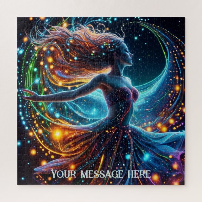 Graceful female galaxy dancer jigsaw puzzle (Vertical)