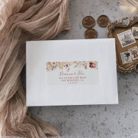 Graceful Floral Wedding RSVP Address Label
