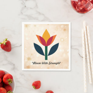 "Graceful Flower Art" Napkin