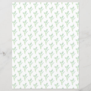 Graceful Foliage Scrapbook Paper Sheet