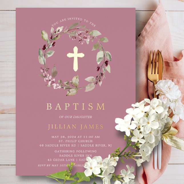 Graceful Gathering Baptism Invitation (Creator Uploaded)