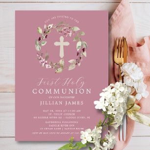 Graceful Gathering First Communion Invitation