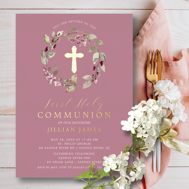 Graceful Gathering First Communion Invitation (Creator Uploaded)