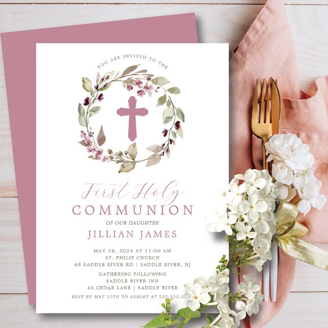Graceful Gathering First Communion Invitation (Creator Uploaded)