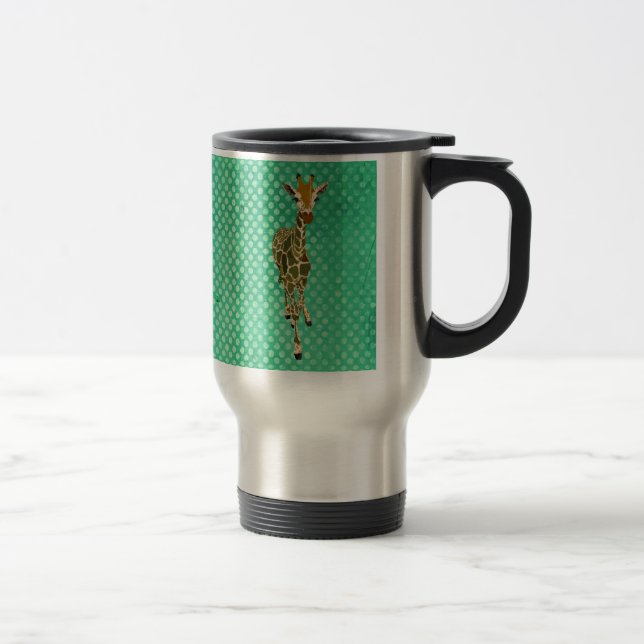 Graceful Giraffe Pokadot Travel Mug (Right)
