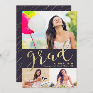 Graceful Glow EDITABLE COLOR Graduation Invitation