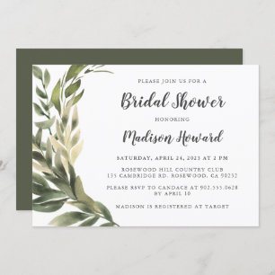 Graceful Greenery Bridal Shower Invitation