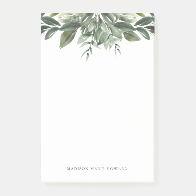 Graceful Greenery Post-it Notes (Front)