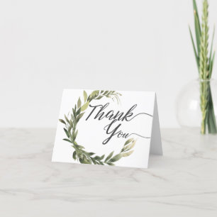 Graceful Greenery Thank You Card