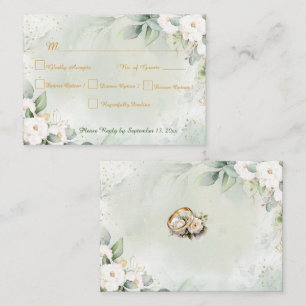 Graceful Greenery Wedding RSVP Enclosure Card