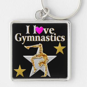 GRACEFUL GYMNAST GIRL KEY RING