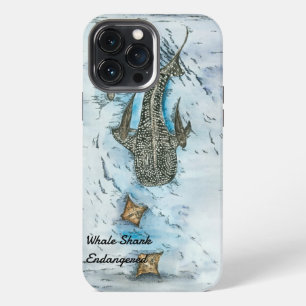 Graceful Hand Painted Whale Shark iPhone 13 Pro Max Case