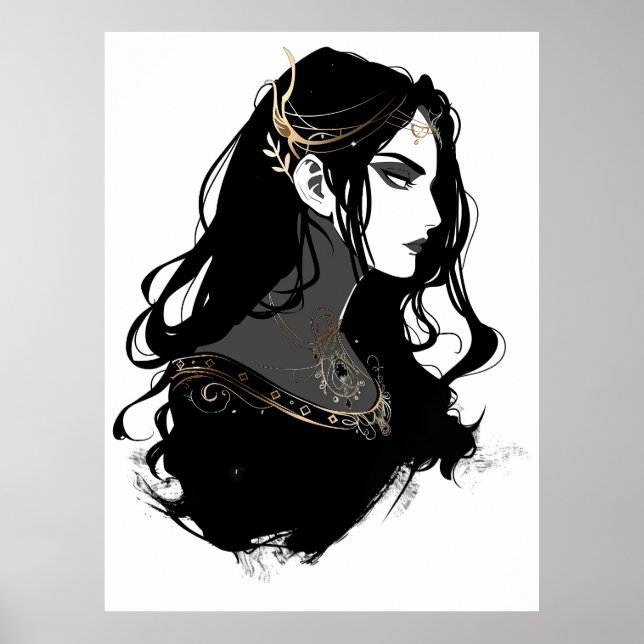 Graceful Horse Silhouette Poster (Front)
