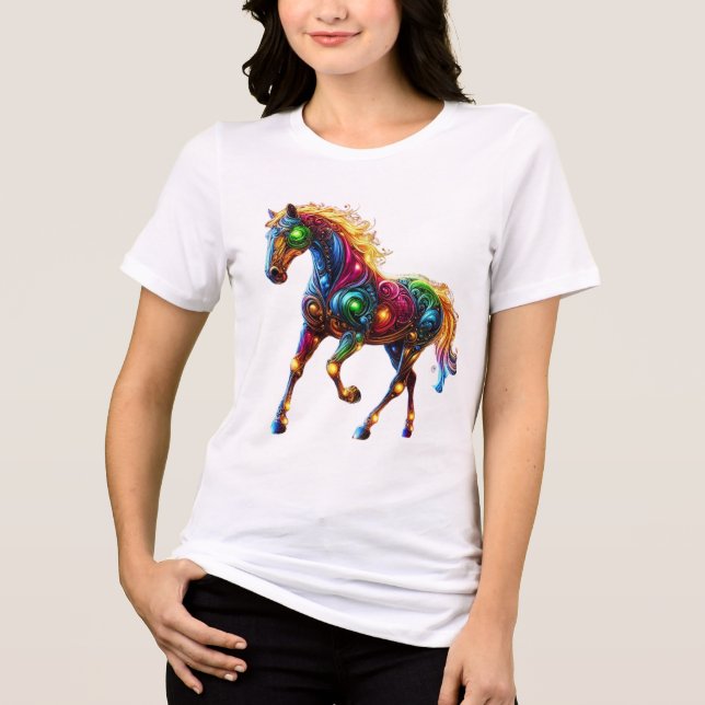 Graceful Horse Tri-Blend Shirt (Front)