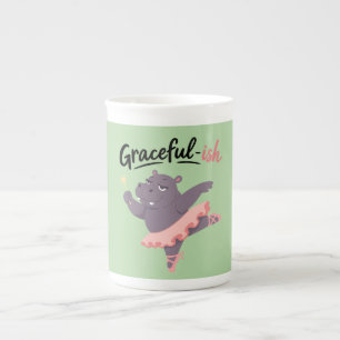 Graceful-ish Hippo Ballerina Bone China Mug