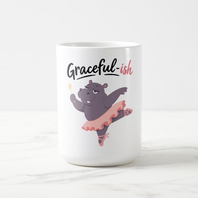 Graceful-ish Hippo Ballerina Coffee Mug (Center)