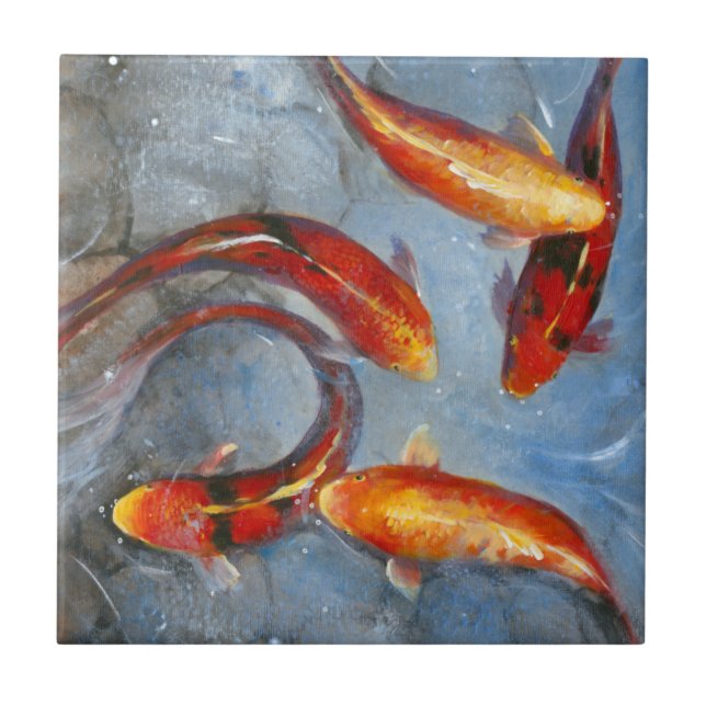 Graceful Koi I Tile (Front)