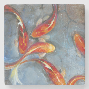 Graceful Koi II Stone Coaster