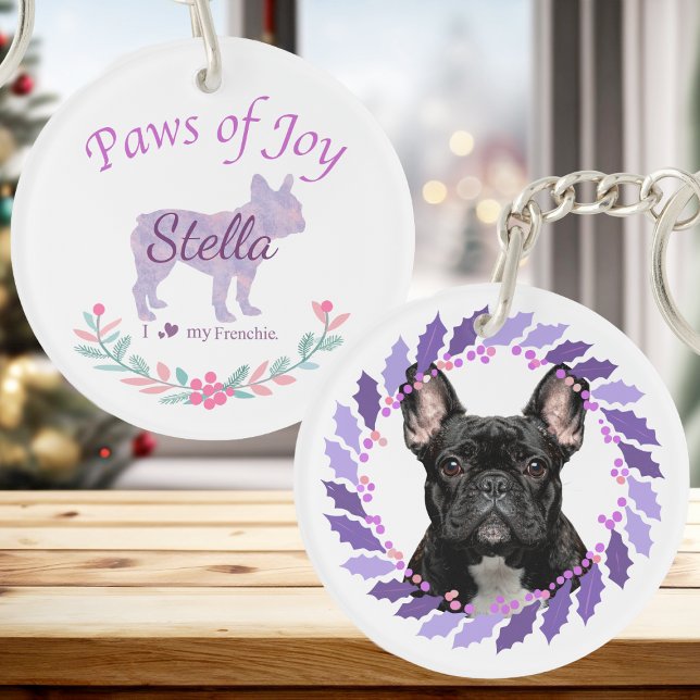 Graceful Lavender French Bulldog | Personalised Key Ring (Creator Uploaded)