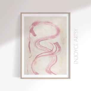 graceful lush pink abstract feminine wall art