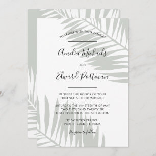 Graceful Palms Wedding Invitation
