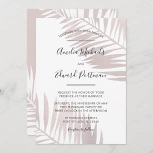 Graceful Palms Wedding Invitation