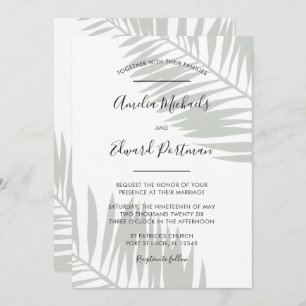 Graceful Palms Wedding Invitation