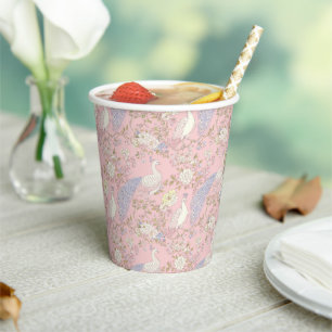 Graceful Peacock ornament Paper Cups