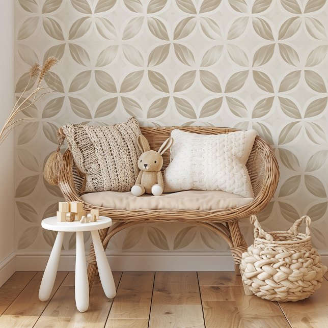 Graceful Petals - Beige & Cream Minimalist Wallpaper (Creator Uploaded)